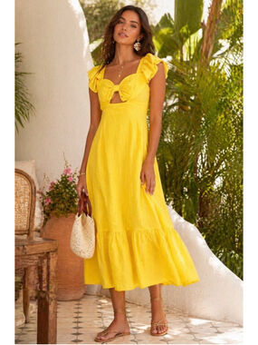 FARM Rio | Dresses | Farm Rio Blue Nature Beauty Long Sleeve Maxi Dresstags  On Never Wornl | Poshmark